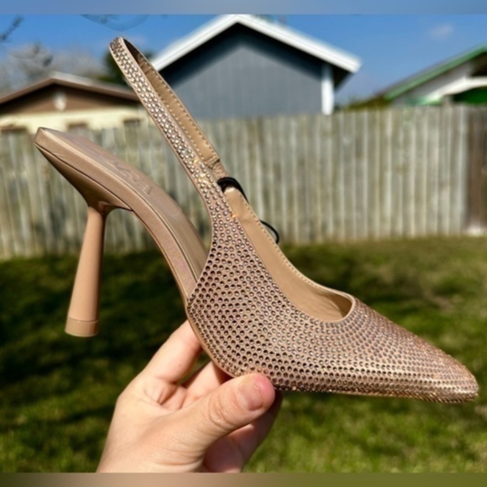 Zara rhinestone slingback heels 2211 010